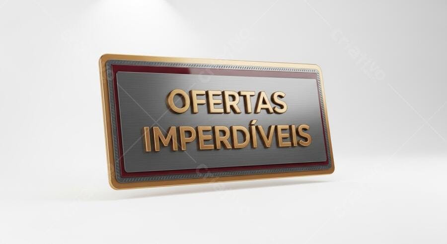 Placa Ofertas Imperdíveis em 3D