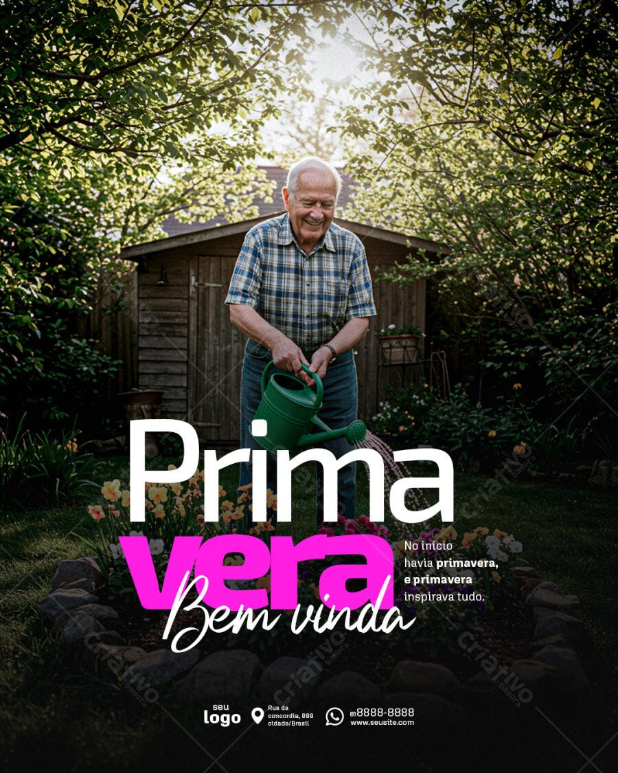 Flyer Primavera Bem-Vinda PSD Editável
