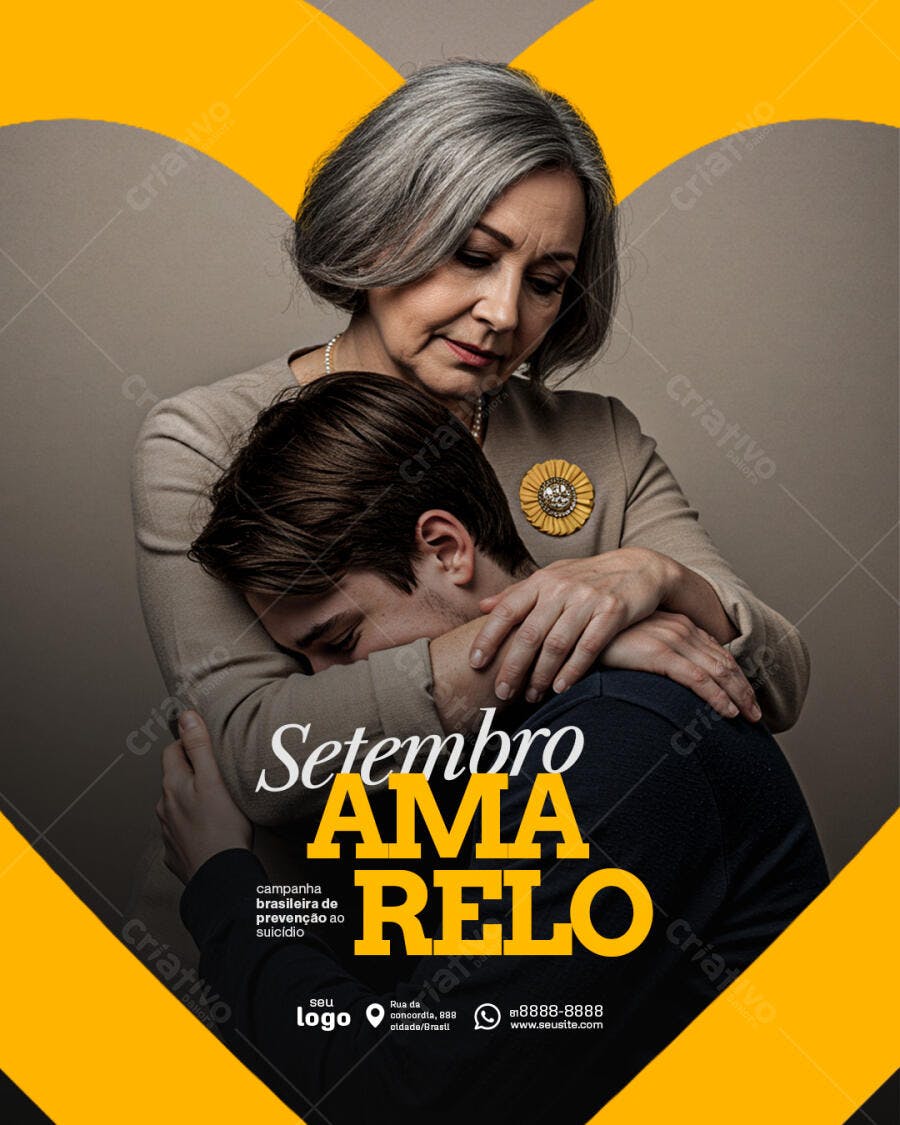 Flyer para Campanha Setembro Amarelo PSD Editável