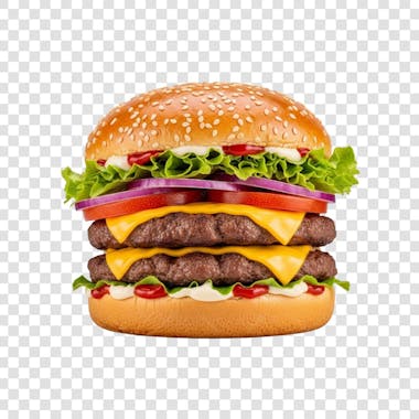Imagem de um delicioso lanche duplo