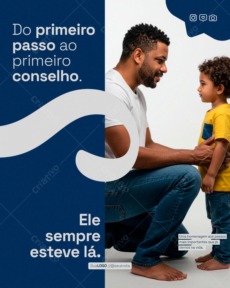Post para Redes Sociais Dia dos Pais PSD Editável