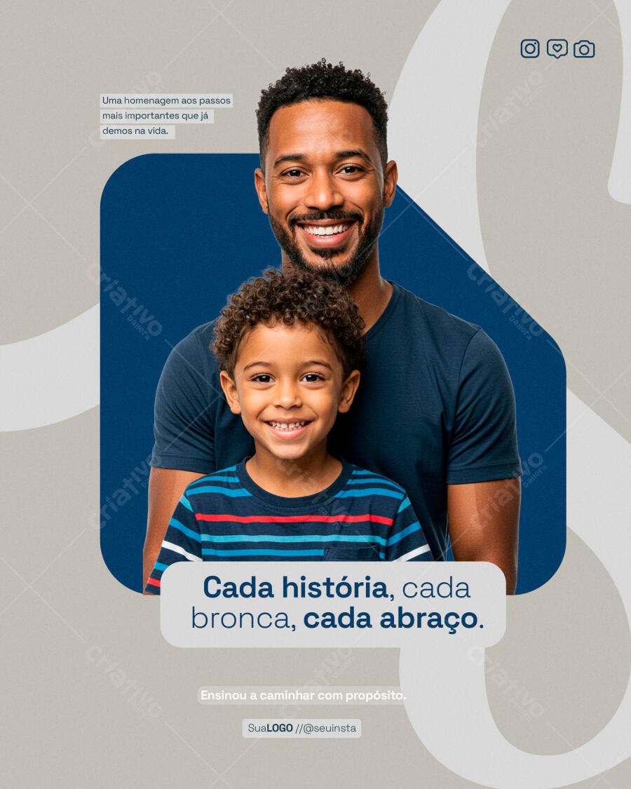 Post para Redes Sociais Dia dos Pais PSD Editável