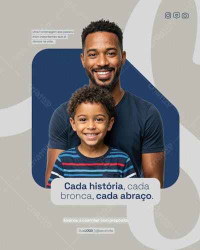 Post para Redes Sociais Dia dos Pais PSD Editável
