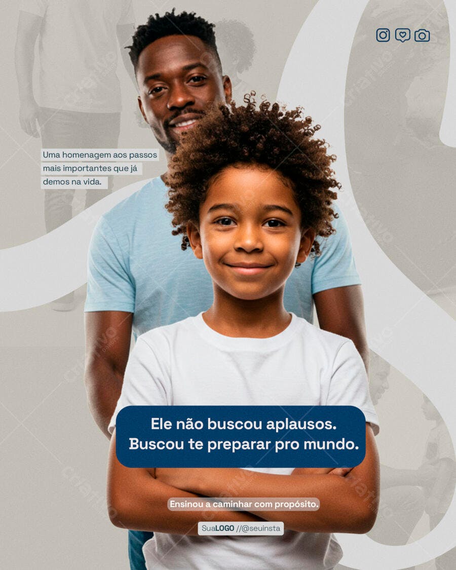 Post para Redes Sociais Dia dos Pais PSD Editável