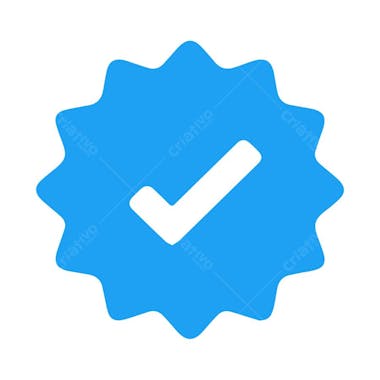 Clean, minimalist blue verified logo PNG with a fully transparent background. Perfect for social media and websites. High-resolution image ideal for branding and marketing.