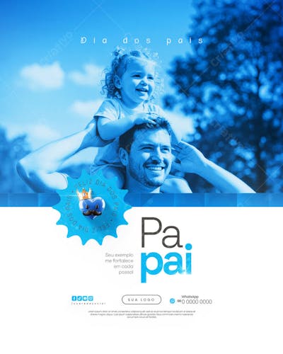 Feliz dia dos Pais 10 de Agosto Social Media Feed PSD Editável (6)