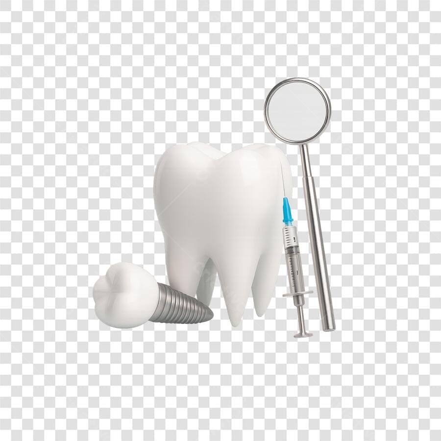 PNG Mockup Dentista Dente Implante com Fundo Transparente