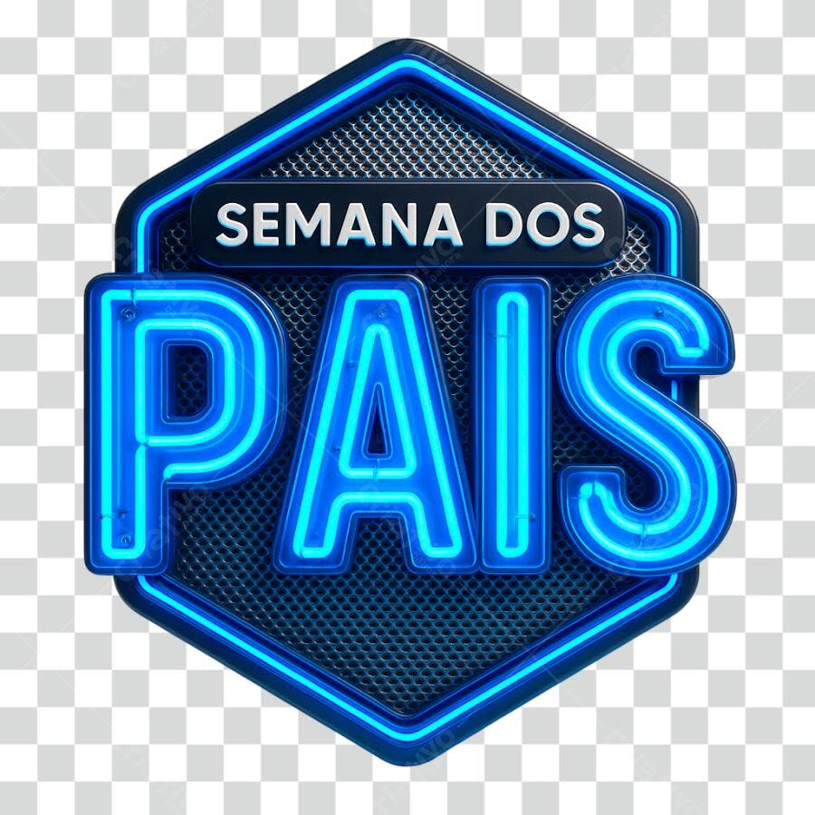 Banner Semana dos Pais PNG com fundo transparente