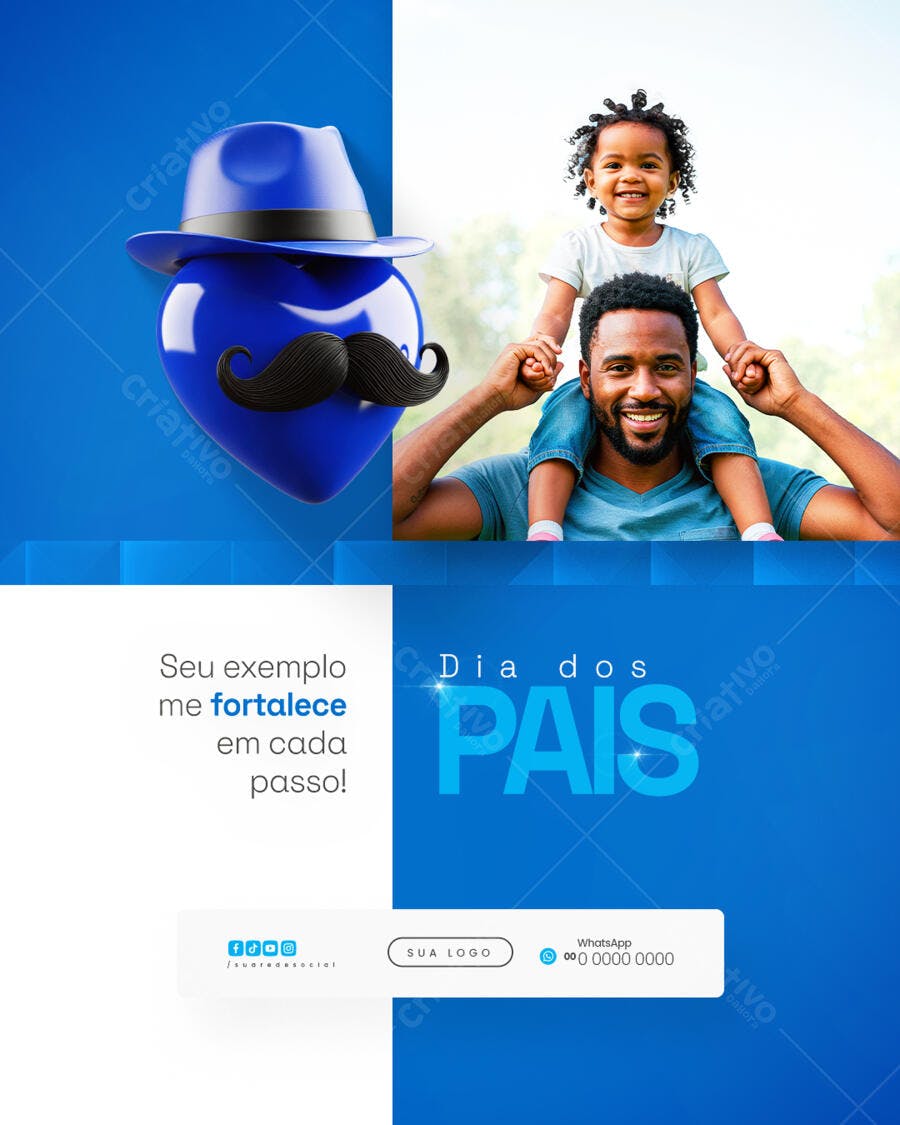 Flyer para o Dia dos Pais PSD Editável