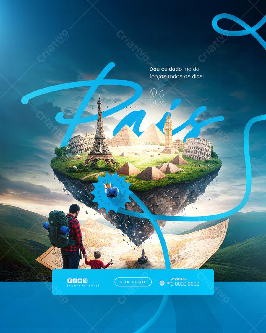 Flyer para Dia dos Pais PSD Editável