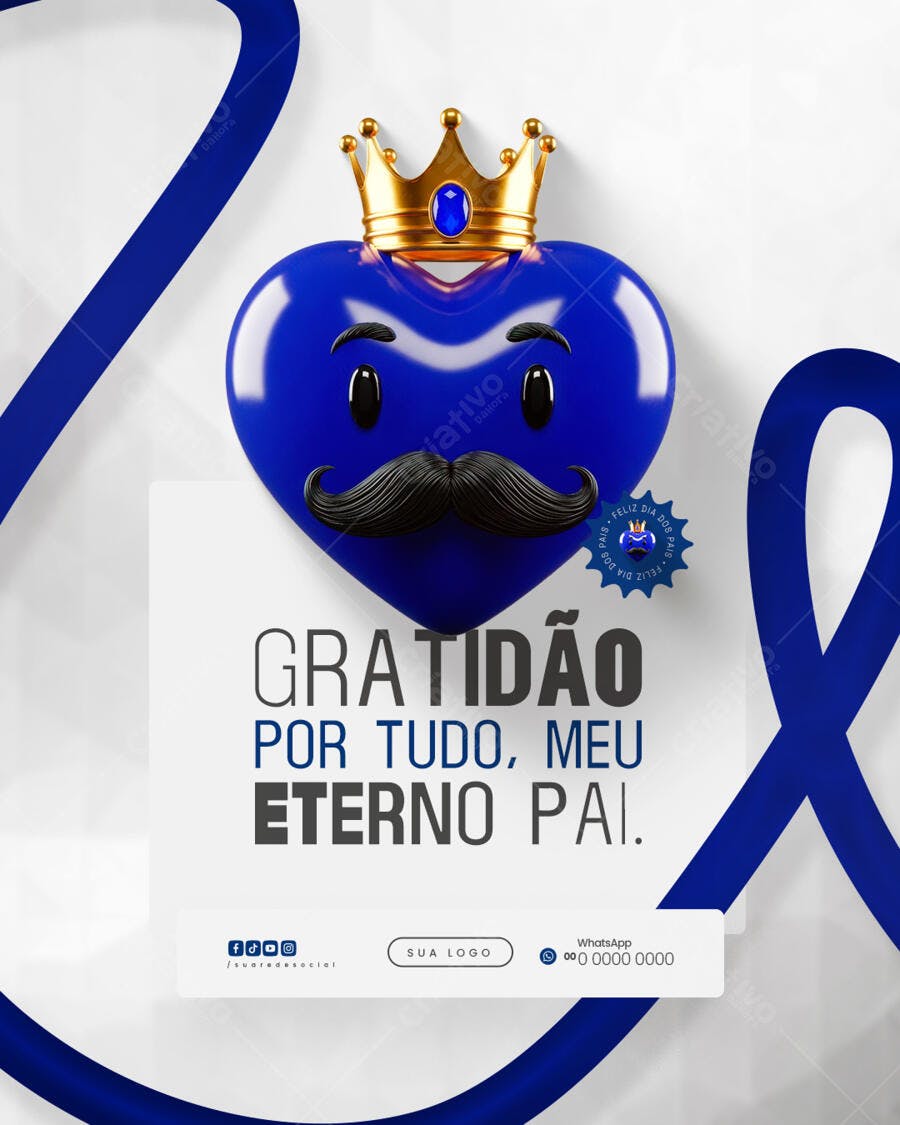 Post para o Dia dos Pais PSD Editável