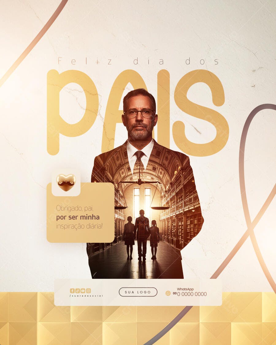 Flyer para Dia dos Pais PSD Editável