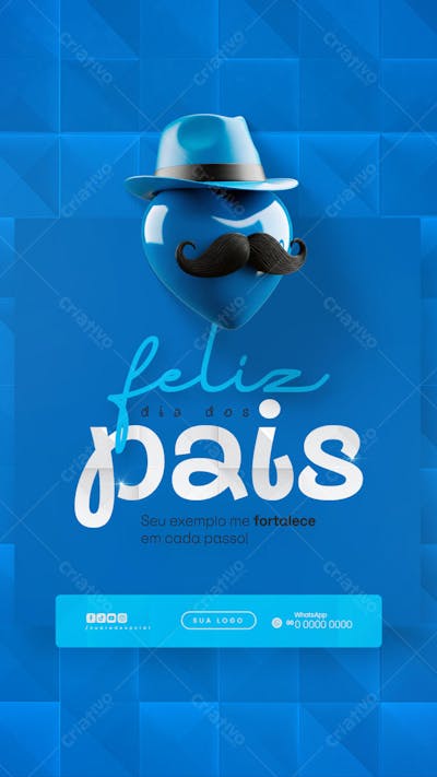 Feliz dia dos Pais 10 de Agosto Social Media Feed PSD Editável (13)