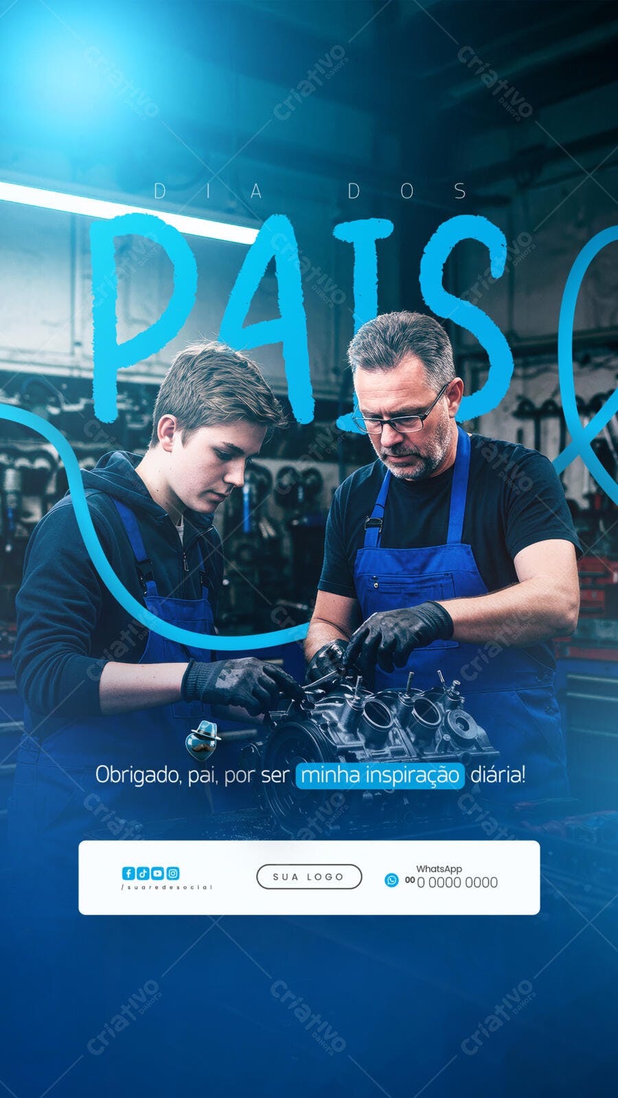 Flyer para o Dia dos Pais PSD Editável