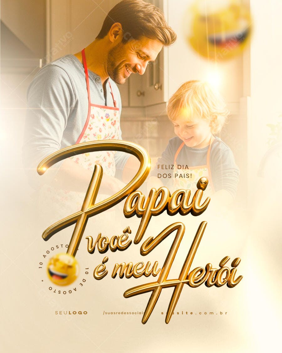 Flyer para Dia dos Pais PSD Editável