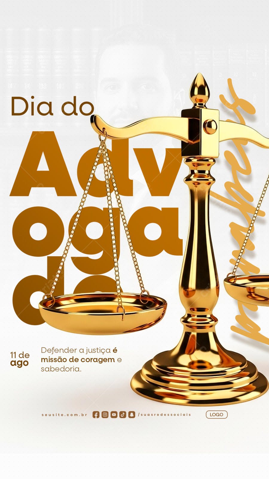 Flyer para Dia do Advogado PSD Editável