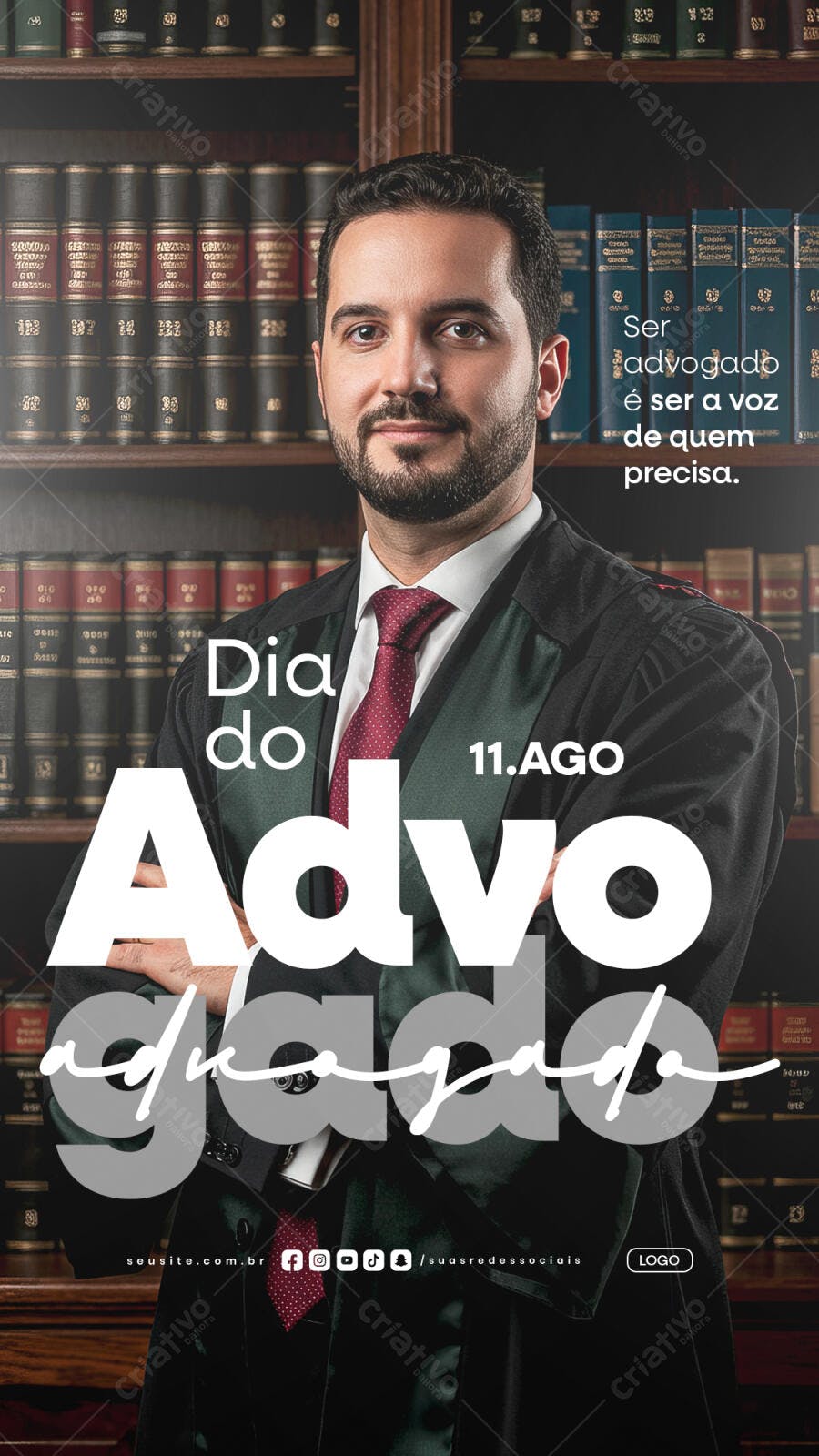 Flyer Dia do Advogado PSD Editável