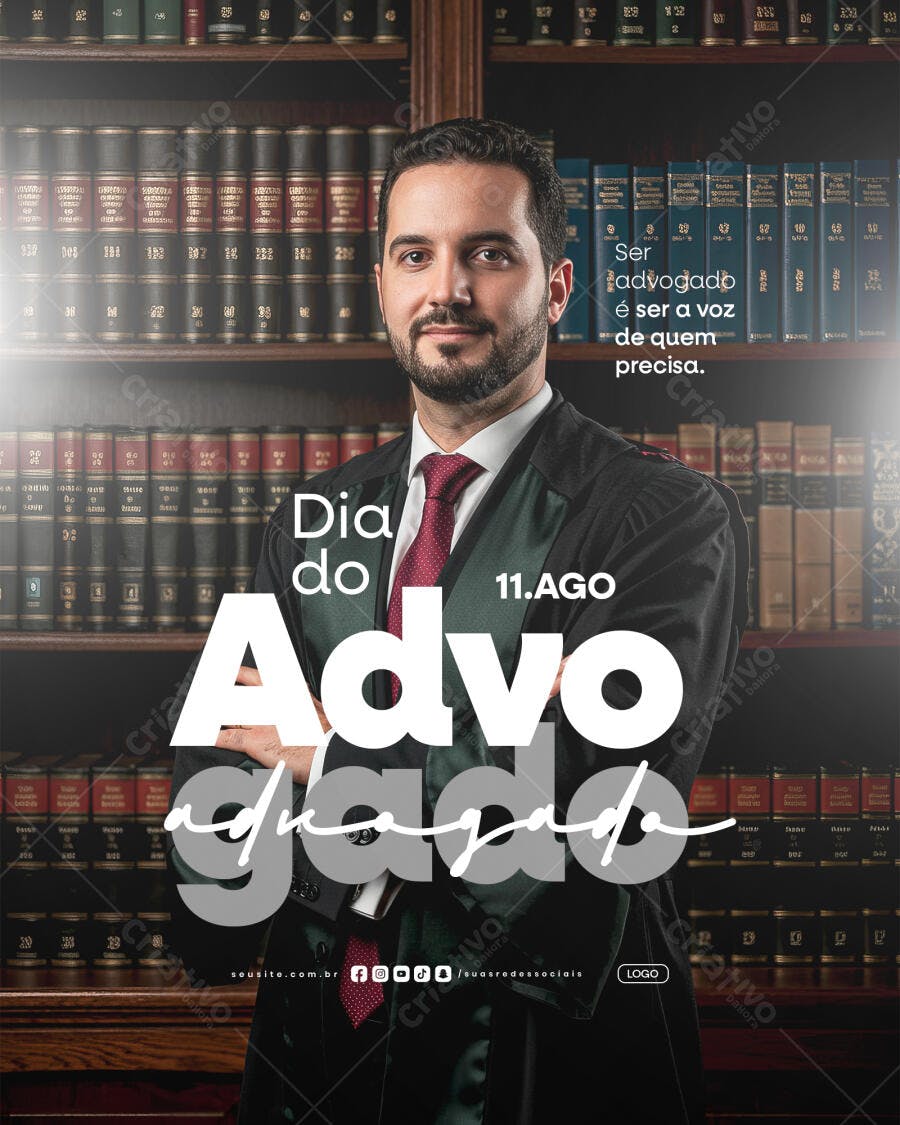 Flyer Dia do Advogado PSD Editável