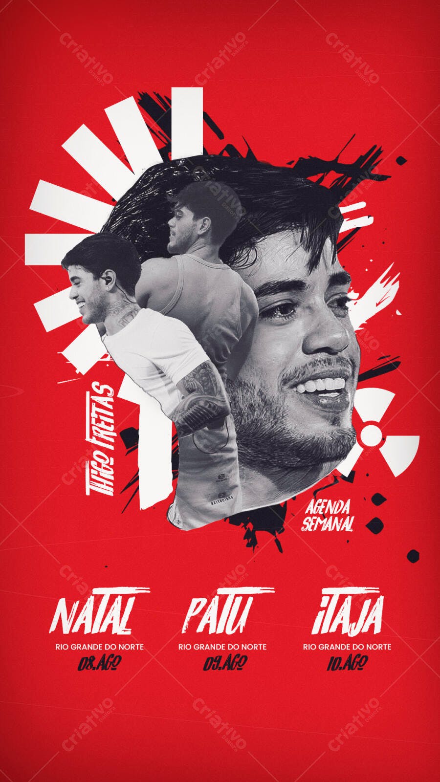 Flyer para Shows Música Sertaneja PSD Editável
