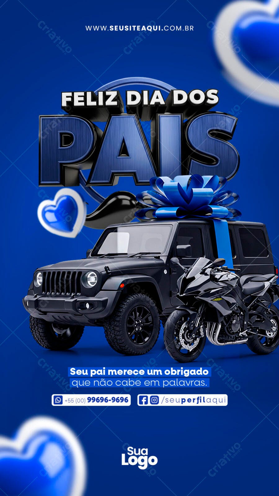Flyer para o Dia dos Pais PSD Editável