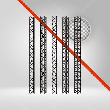 Mockup of five dark gray and rusty metal structures on a transparent background. Ideal for architecture, engineering, or construction projects. Perfect for layering onto images.