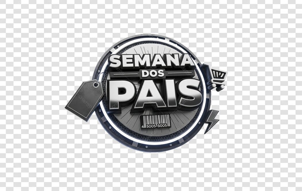 Banner Semana dos Pais PNG com fundo transparente