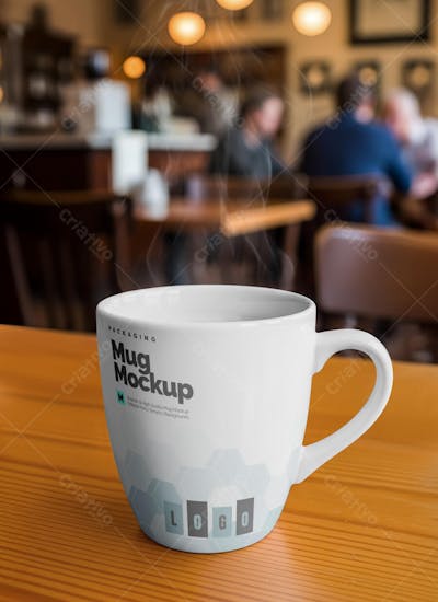 Mockup Caneca Café: Design Moderno em Café Aconchegante