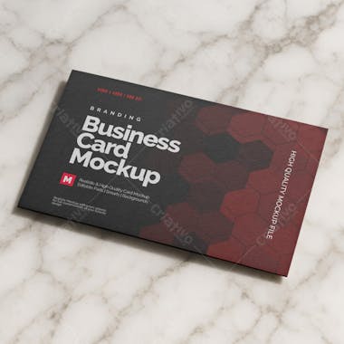 Mockup Cartão de Visita: Design Moderno em Preto e Vermelho