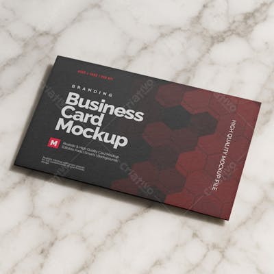 Mockup Cartão de Visita: Design Moderno em Preto e Vermelho