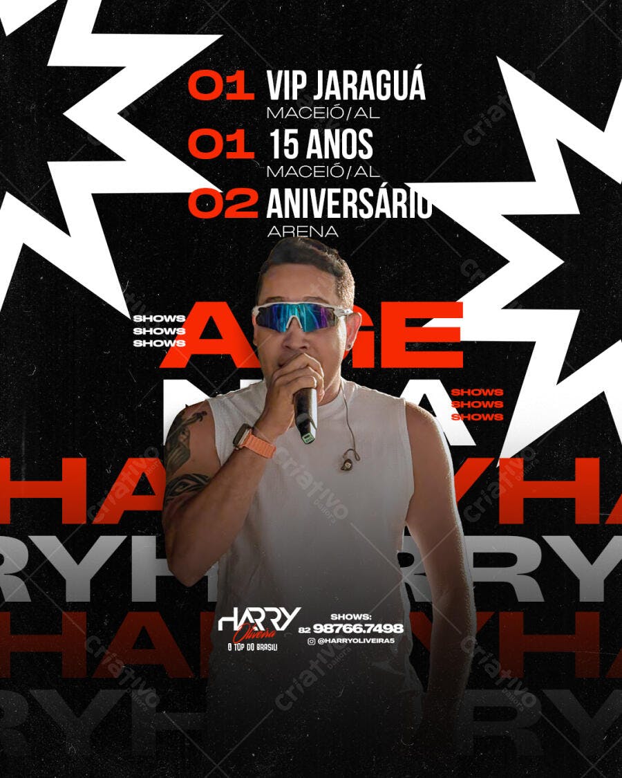 Flyer para Evento Musical de 15 Anos PSD Editável