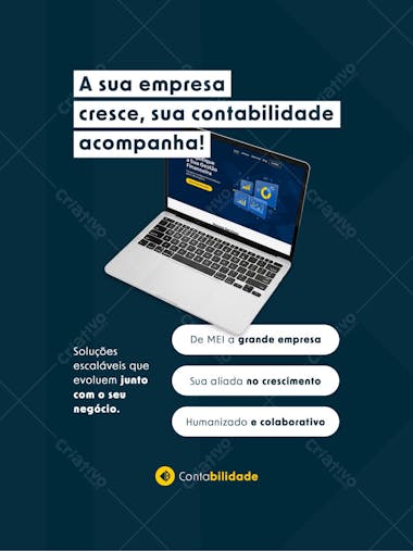 Post para Redes Sociais Contabilidade PSD Editável
