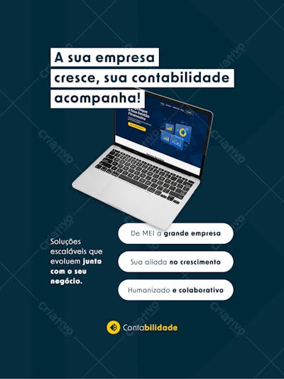 Post para Redes Sociais Contabilidade PSD Editável