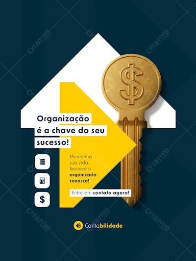 Post para Redes Sociais Contabilidade PSD Editável