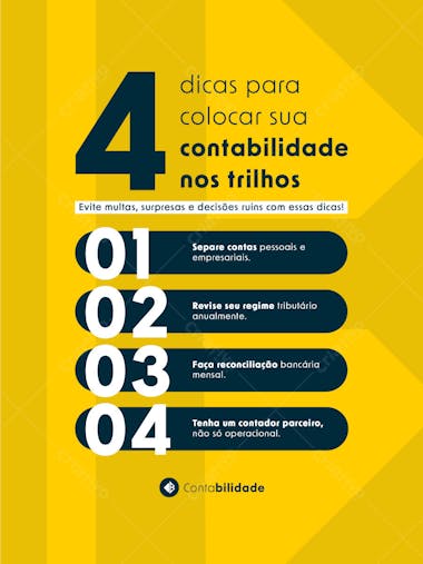 Infográfico Dicas Contabilidade PSD Editável