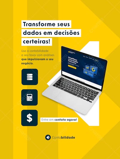 Post para Redes Sociais Contabilidade PSD Editável