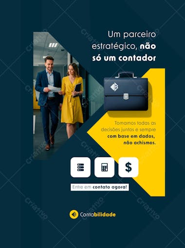 Post para Redes Sociais Contabilidade PSD Editável