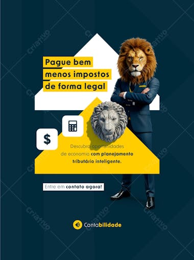 Post para Redes Sociais Impostos PSD Editável