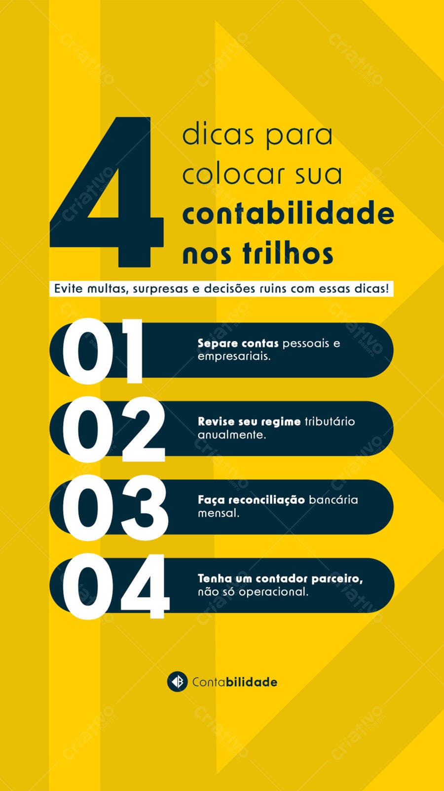 Infográfico Dicas de Contabilidade PSD Editável