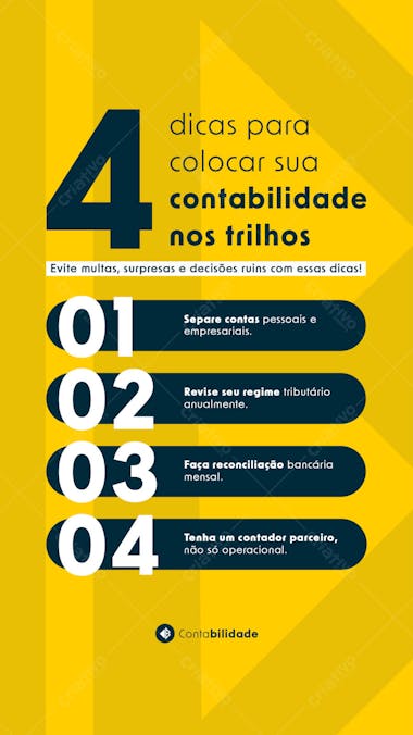 Infográfico Dicas de Contabilidade PSD Editável