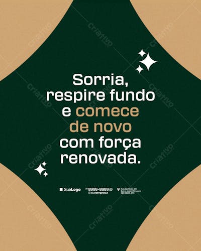 Post para Redes Sociais Motivacional PSD Editável