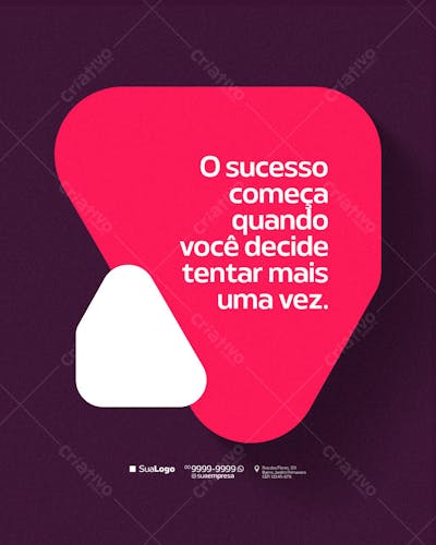 Postagem Motivacional para Redes Sociais PSD Editável