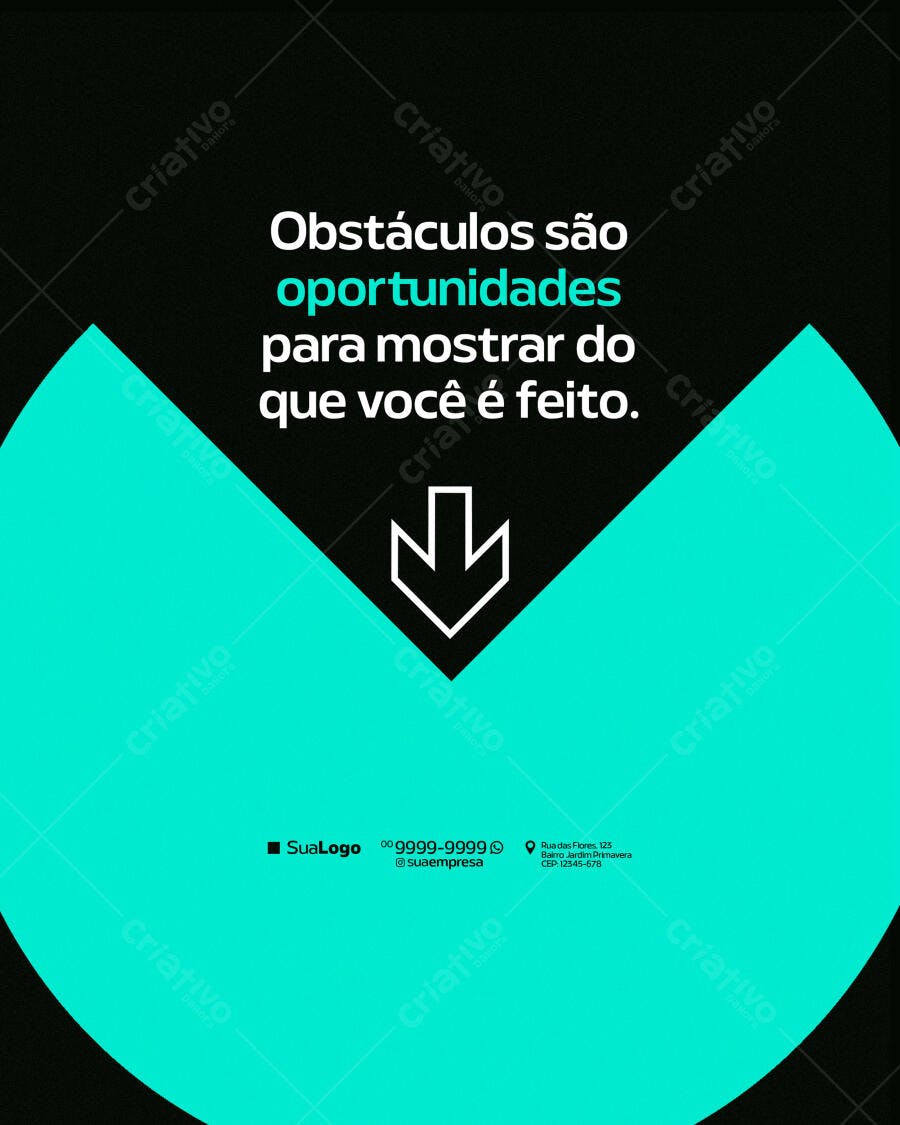 Post para Redes Sociais Motivacional PSD Editável