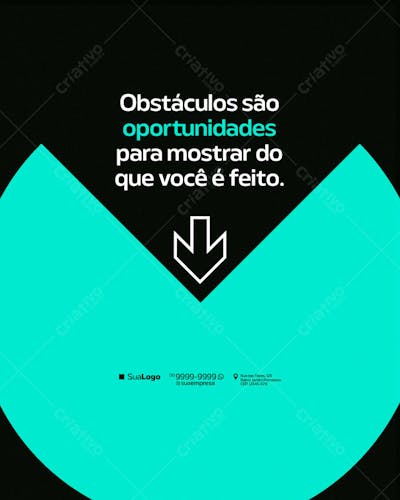 Post para Redes Sociais Motivacional PSD Editável