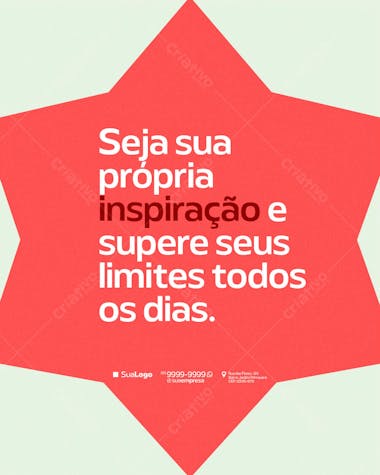 Post para Motivação Diária PSD Editável