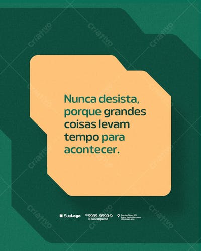 Post para Redes Sociais Motivacional PSD Editável