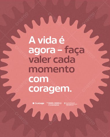 Flyer Motivacional em Tons Terrosos PSD Editável