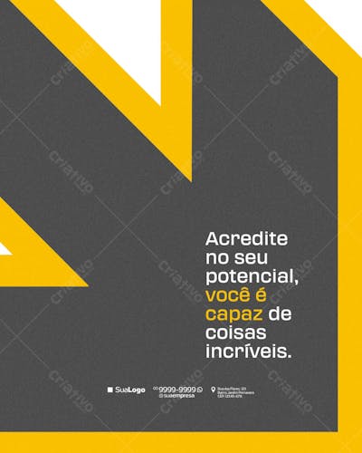 Postagem Motivacional para Redes Sociais PSD Editável