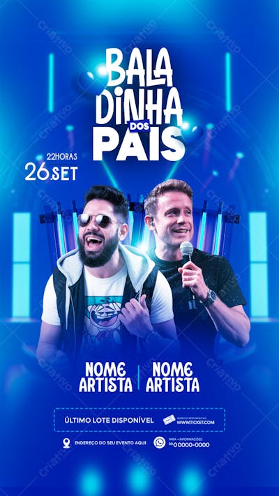 Flyer para Balada dos Pais PSD Editável