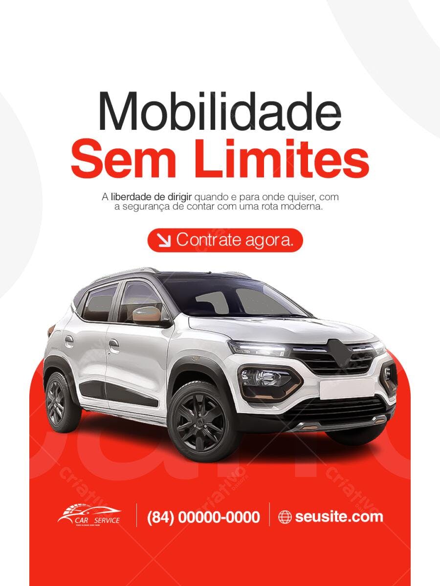 Anúncio Carro Serviço PSD Editável