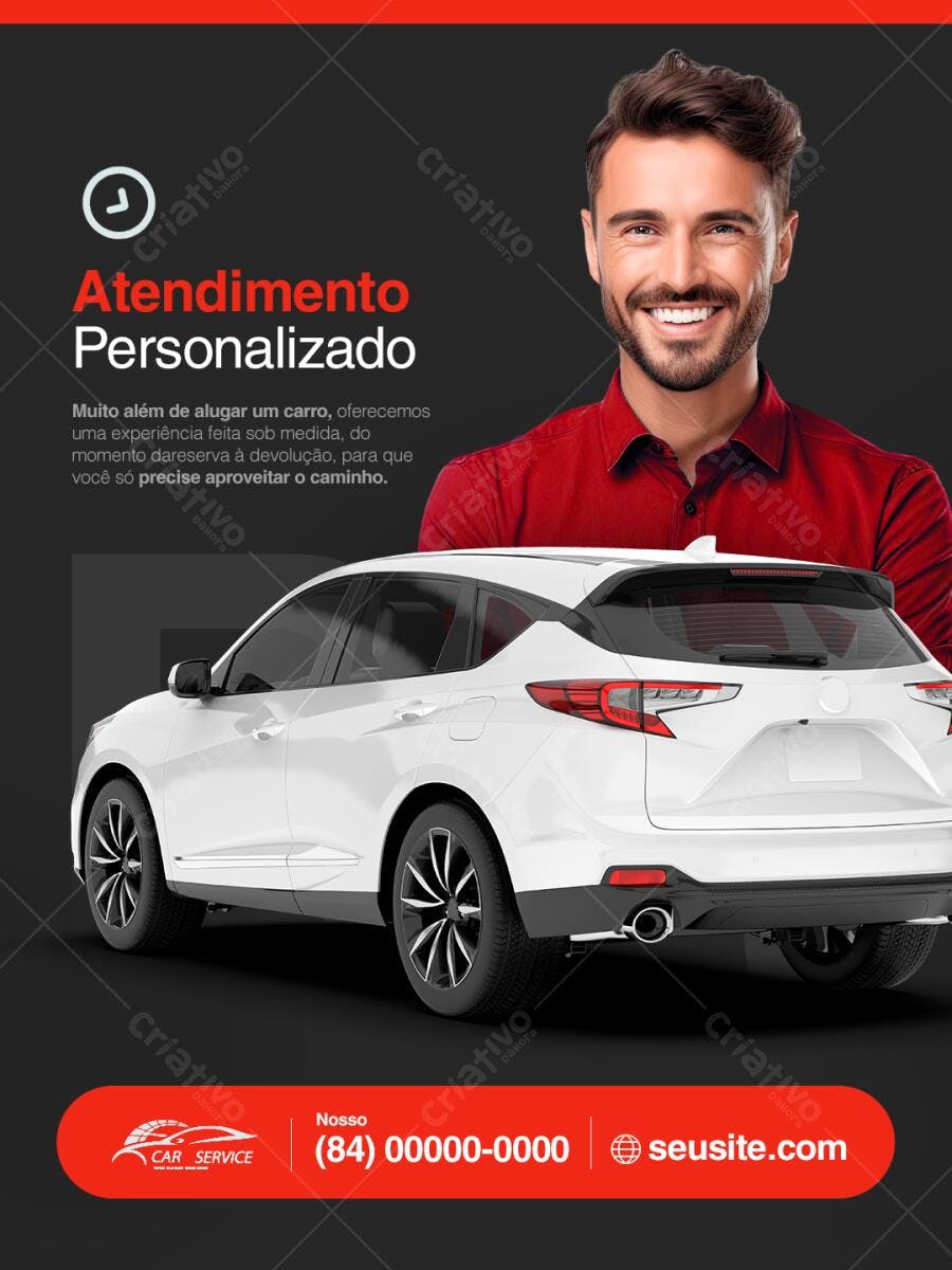 Flyer para Serviços de Carro PSD Editável